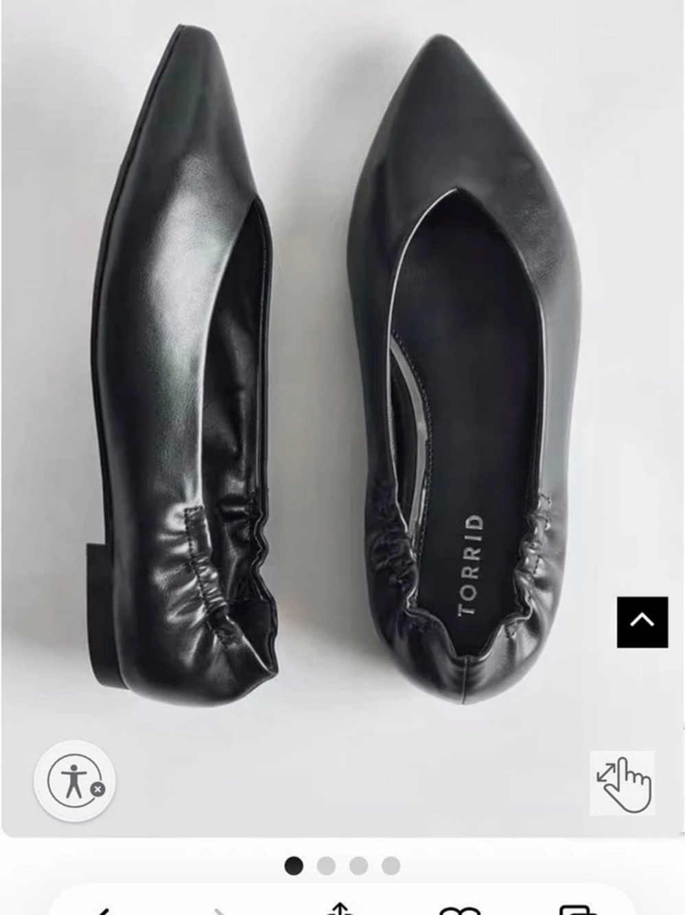 Torrid Scrunch Back Pointed Toe Flat (WW)